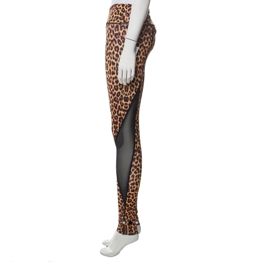 Roberto Cavalli Sport Leopard Mesh Panel Leggings XS Cheetah Print - Picture 10 of 11